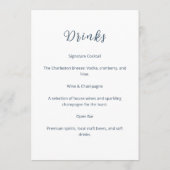 Menu Dusty Blue Botanical Wedding (Dos)