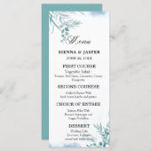 Menu Dusty Blue Eucalyptus Mariage de prairie sauvage (Devant / Derrière)