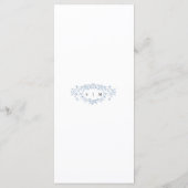 Menu Dusty Blue Floral Line Art Wedding Flat (Dos)