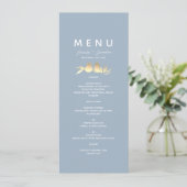 Menu Dusty Blue Lovebirds Wedding (Debout devant)