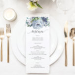 Menu Dusty Blue Mariage - Menus Mariage<br><div class="desc">Ce beau menu est parfait pour votre prochain événement ! Modifiez facilement les éléments du menu et affichez ce beau design sur chaque assiette !</div>