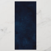 Menu Dusty Blue Slate Navy Floral Botanal Mariage (Dos)