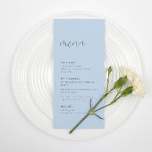 Menu Dusty Blue Wedding Réception Menu