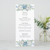 Menu Dusty Blue & White Mariage (Debout devant)
