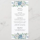 Menu Dusty Blue & White Mariage (Devant)