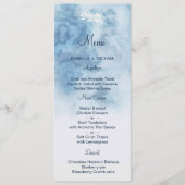 Menu Dusty Blue Winter Script Calligraphie White Branch (Devant)