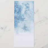 Menu Dusty Blue Winter Script Calligraphie White Branch (Dos)