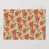 Menu Dusty Brunt Orange Peony Flowers Mariage de automn (Dos)