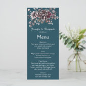 Menu Dusty Purple, Dark Teal, Dusty Lavender Wedding | (Debout devant)