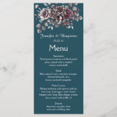 Menu Dusty Purple, Dark Teal, Dusty Lavender Wedding | (Devant)
