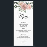 Menu Dusty Rose et Mariage Floral vert<br><div class="desc">Cet élégant menu Rose et Mariage floral Dusty est le moyen idéal pour ajouter une touche de romantisme à votre journée spéciale. Doté d'une belle décoration florale Dusty Rose et Greenery, ce menu s'ajoutera à tous les thèmes mariages. Chaque menu est soigneusement conçu pour présenter vos plats de façon élégante...</div>