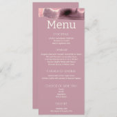 Menu Dusty Rose Mauve Mariage moderne (Devant / Derrière)