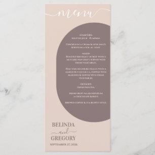 Menu Dusty Rose Nous faisons minimaliste Mariage photo