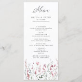 Menu Dusty Rose rose Fleur Fleur Fleur Mer Mariage Flor (Devant)