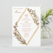 Menu Dusty Sage Gold Mariage de automne de rouille diam (Debout devant)