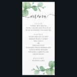 Menu Eau-couleur eucalyptus. Mariage de script élégant<br><div class="desc">Menu mariage du script d'eucalyptus aquarelle. Veuillez me contacter si vous avez besoin d'autres articles.</div>