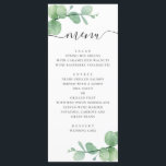 Menu Eau-couleur eucalyptus. Mariage de script élégant<br><div class="desc">Menu mariage du script d'eucalyptus aquarelle. Veuillez me contacter si vous avez besoin d'autres articles.</div>