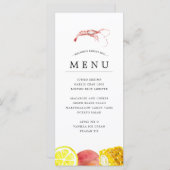 Menu Ébullition de crevettes | Gris sur le thème de l'é (Devant / Derrière)