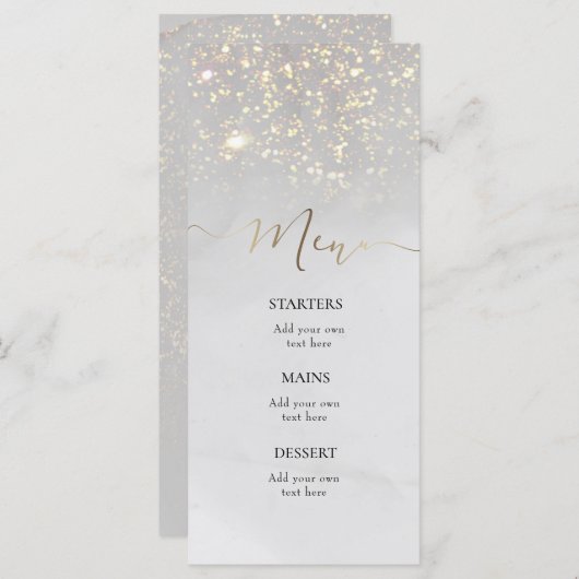 Menu éclaboussure d'aquarelle grise (Devant / Derrière)