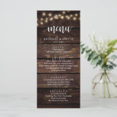 Menu Éclairage À Chaîne Brown Kraft Mariage Eloping Dîn (Debout devant)