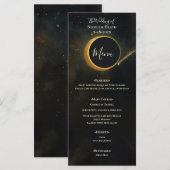 Menu Éclipse de poussière d'étoile dorée Mariage célest (Devant / Derrière)
