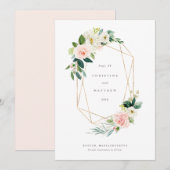 Menu Économies Romance de ressort géométrique la date (Devant / Derrière)