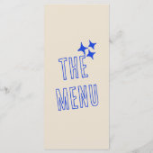 Menu Ecrit à la main bleu rétro Bold moderne Mariage am (Dos)