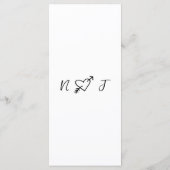 Menu Écrit main dessiné Scribble Quirky Mariage unique (Dos)