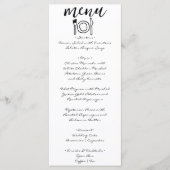 Menu Écrit main dessiné Scribble Quirky Mariage unique (Devant)