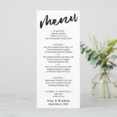 Menu écriture décontractée moderne écriture simple Typo (Debout devant)