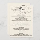 Menu Écriture Élégante - Noir/Blanc Cassé (Devant / Derrière)