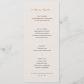 Menu Écriture Manuscrite Mariage (Devant)
