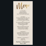 Menu Écriture manuscrite minimale en or Crème de type s<br><div class="desc">La distinction de cette suite populaire est due à la police d'écriture moderne utilisée pour les phrases d'accent qui ont également été embellies avec une finition en or faux-métallique. Dans cette pièce spécifique, cette police de caractères décontractée a été utilisée pour créer un graphique qui se contente de lire "Menu"...</div>