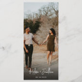 Menu Écriture manuscrite minimaliste moderne Mariage ph (Dos)