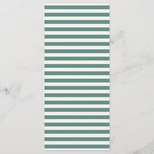 Menu Écriture manuscrite Retro Wavy Frame Vert Bleu Mar (Dos)