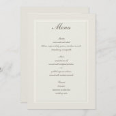 Menu Ecru Dreams Triple Frame Mariage traditionnel (Devant / Derrière)