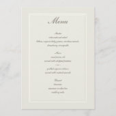 Menu Ecru Dreams Triple Frame Mariage traditionnel (Devant)