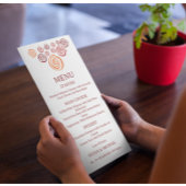 Menu Editable Abstract African Shape Ethnic Wedding 