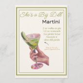 Menu Editable She's a Big Dill Martini Recette Card (Devant)