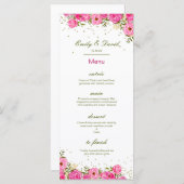 Menu Editable, Wedding Menu, Baby shower, Bridal (Voorkant / Achterkant)
