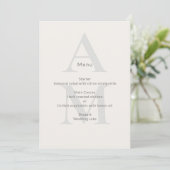Menu Éditorial Mariage Minimal Initial (Debout devant)