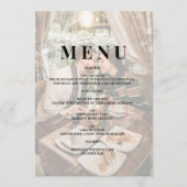 Menu Éditorial Monogramme Ivoire Photo Mariage (Devant)
