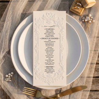 Menu Effet de faux relief en ivoire