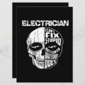 Menu Electricien Je ne peux pas réparer un cadeau de cr (Devant / Derrière)