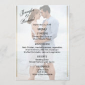 Menu Élégance Classique Photo & Remerciements Mariage  (Devant)