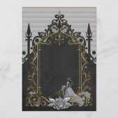 Menu Elégance en argent et noir. (Dos)