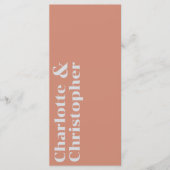 Menu Élégance et moderne Flair Mariage rose pâle (Devant)