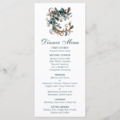 Menu Élégance florale dorée (Devant)