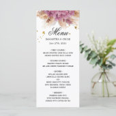 Menu Élégance moderne Beauté Orchidée rose & Pampas & O (Debout devant)