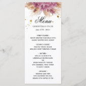 Menu Élégance moderne Beauté Orchidée rose & Pampas & O (Devant)